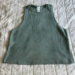 H&M Sleeveless Green Knit Top